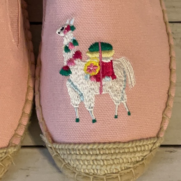 NWT Joules Llama Embroidered Canvas Espadrille - Picture 8 of 11